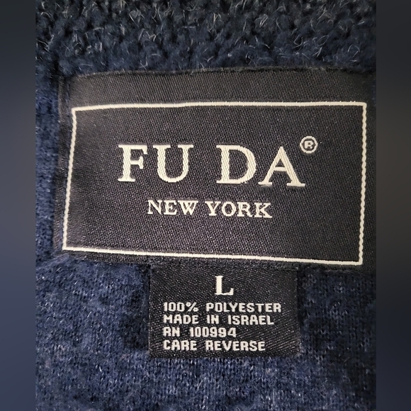 Fu Da Men's Fleece Jacket Naval Blue Men's Large - Picture 3 of 5